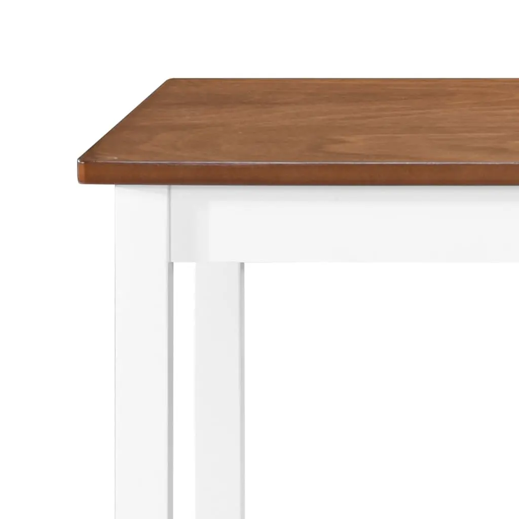 Bar Table and Stool Set Dark Brown 5 Piece MDF Wood