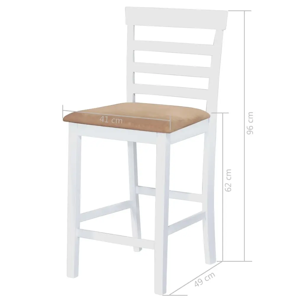 Bar Table and Stool Set Dark Brown 5 Piece MDF Wood