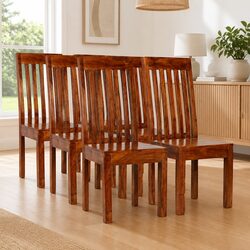 Elegant Brown Dining Chairs Set of 6 for Modern Spaces