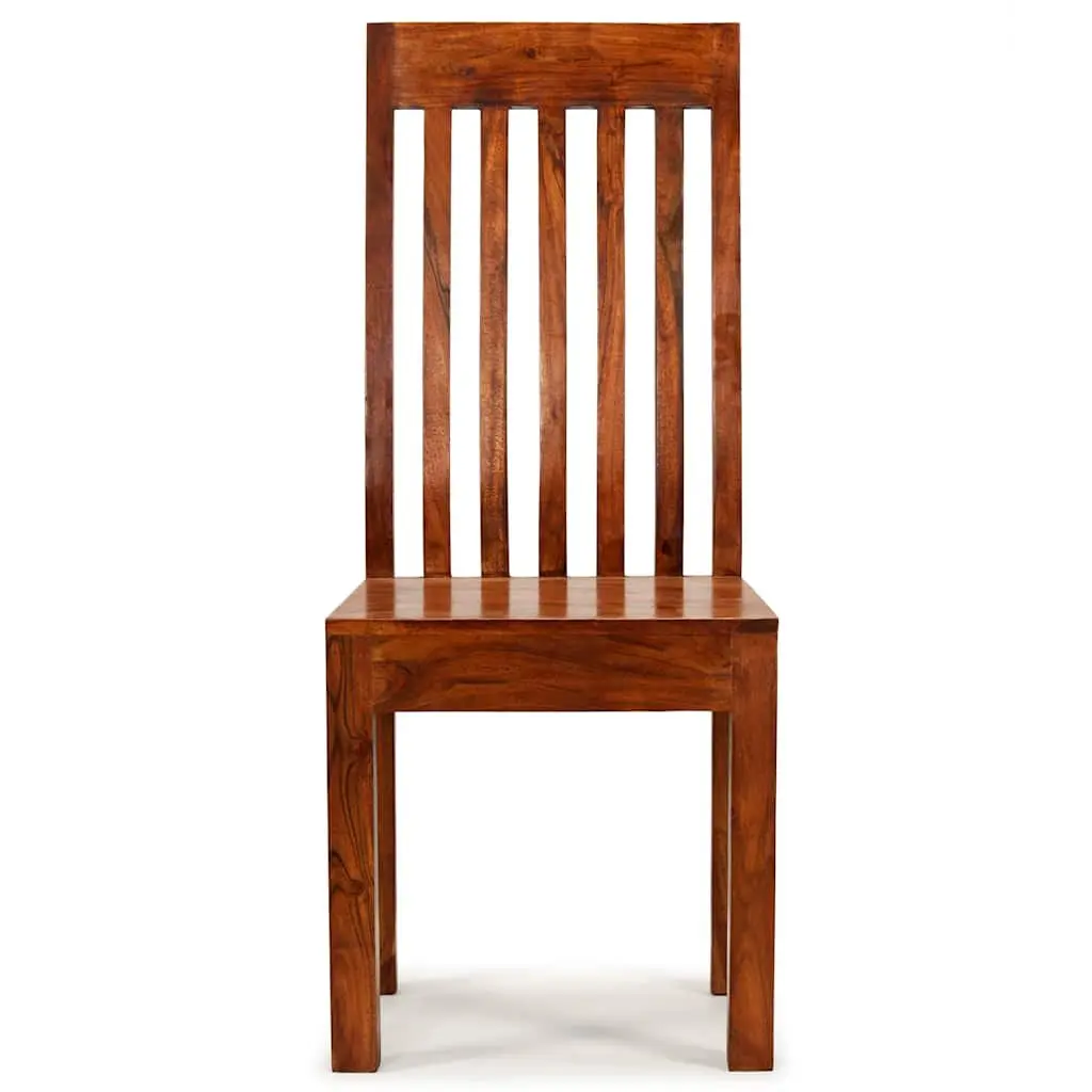 Dining Chairs Modern Brown Solid Wood 6 Piece Set