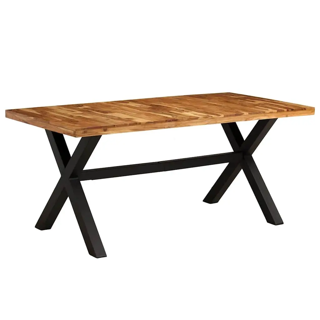 Dining Table Set Brown 7 Piece Solid Acacia Mango Wood Kitchen Furniture
