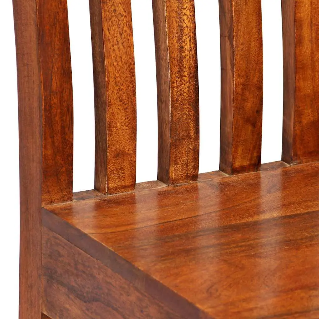 Dining Table Set Brown 7 Piece Solid Acacia Mango Wood Kitchen Furniture