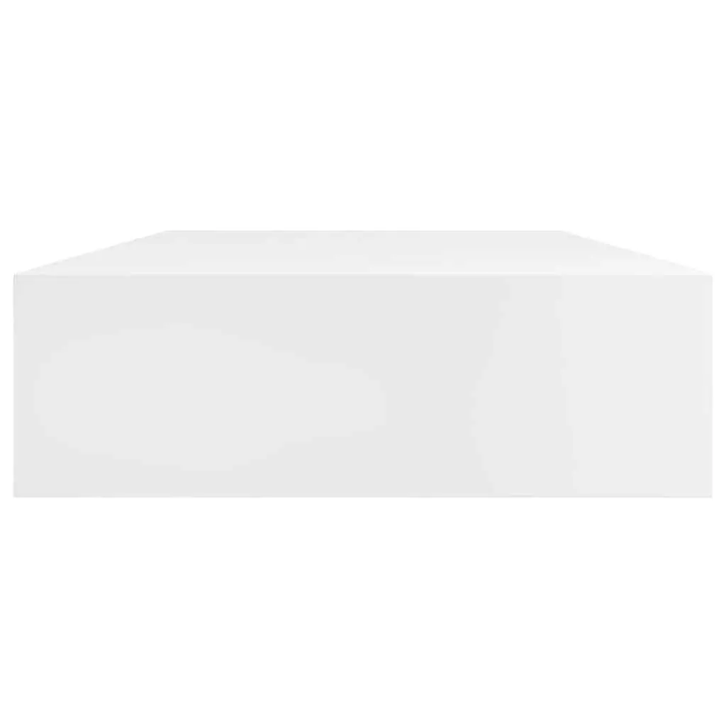 Wall Shelves with Drawers White 80 cm MDF 2 pcs