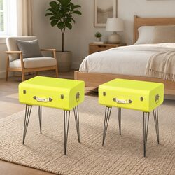 Vintage-Style Suitcase-Shaped Bedside Cabinets