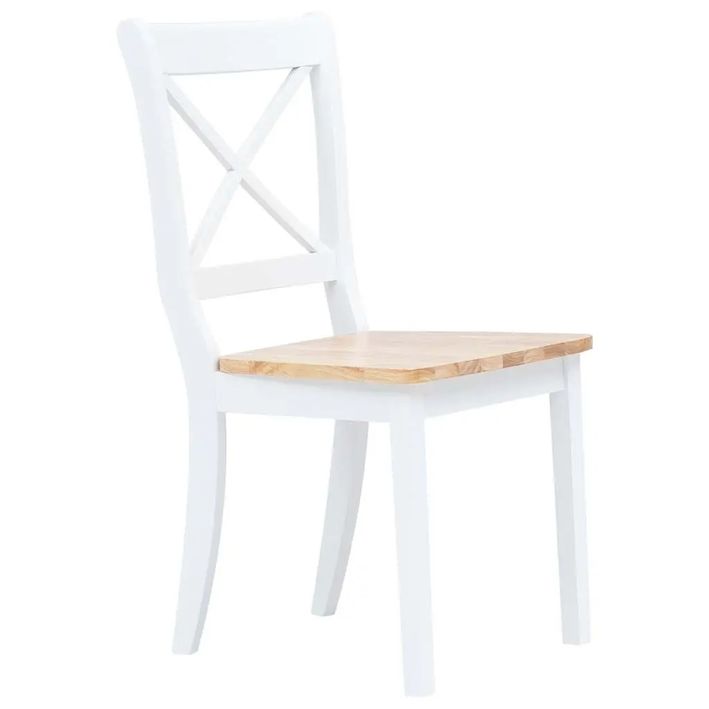Dining Chairs Set 6 pcs White Kitchen Room Furniture Ergonomic Design