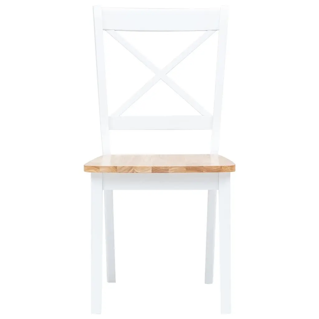 Dining Chairs Set 6 pcs White Kitchen Room Furniture Ergonomic Design
