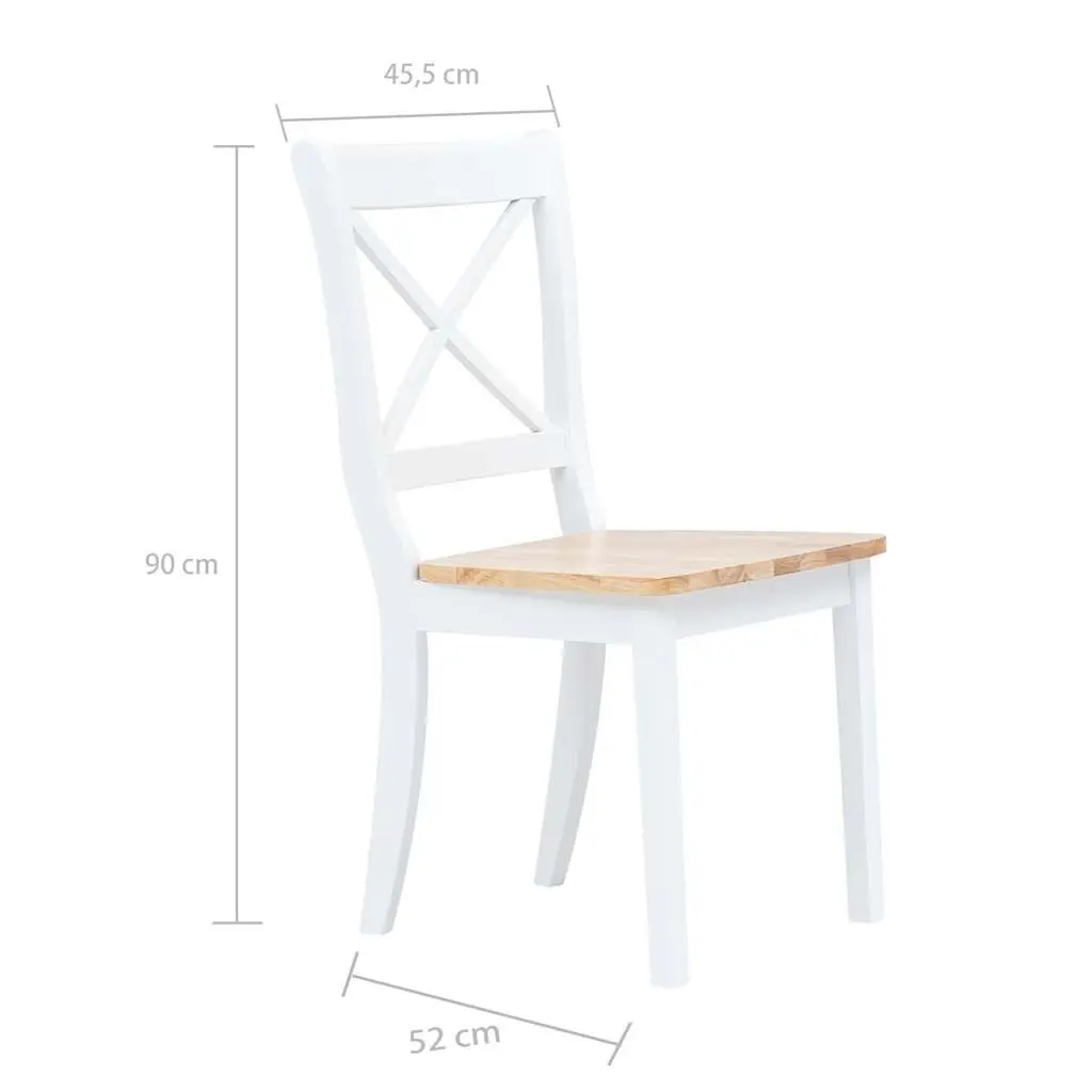 Dining Chairs Set 6 pcs White Kitchen Room Furniture Ergonomic Design
