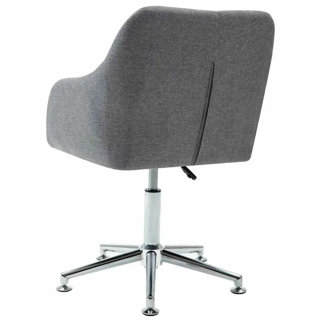 Swivel Office Chair Grey Fabric Ergonomic Design Height Adjustable Gas Lift