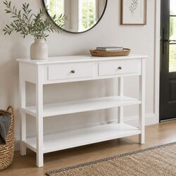 Elegant White Sideboard Storage Cabinet with Drawers