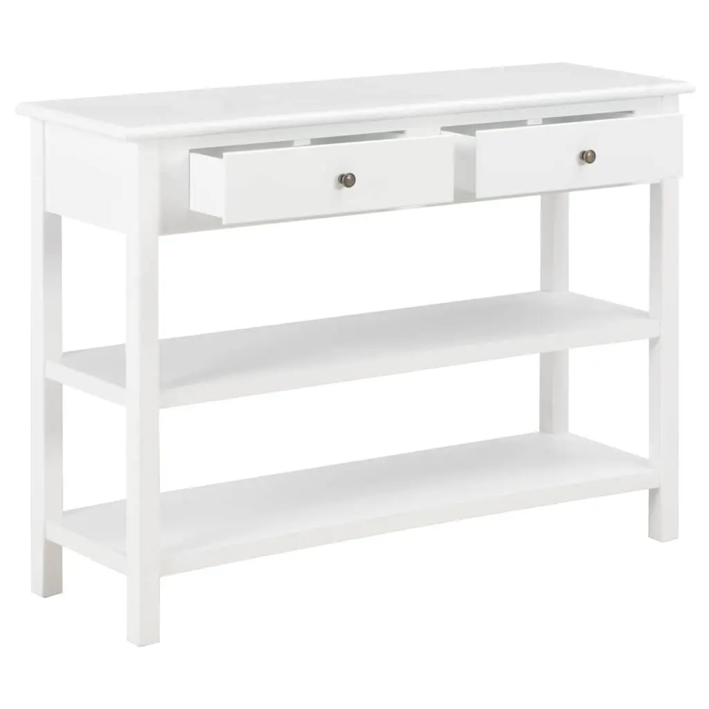 White Sideboard Storage Cabinet with Drawers
