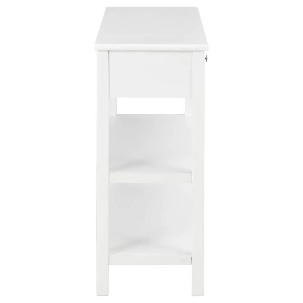 White Sideboard Storage Cabinet with Drawers