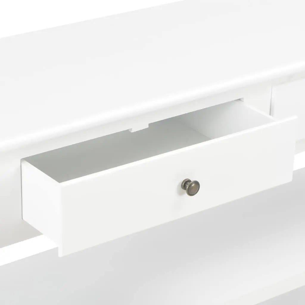 White Sideboard Storage Cabinet with Drawers
