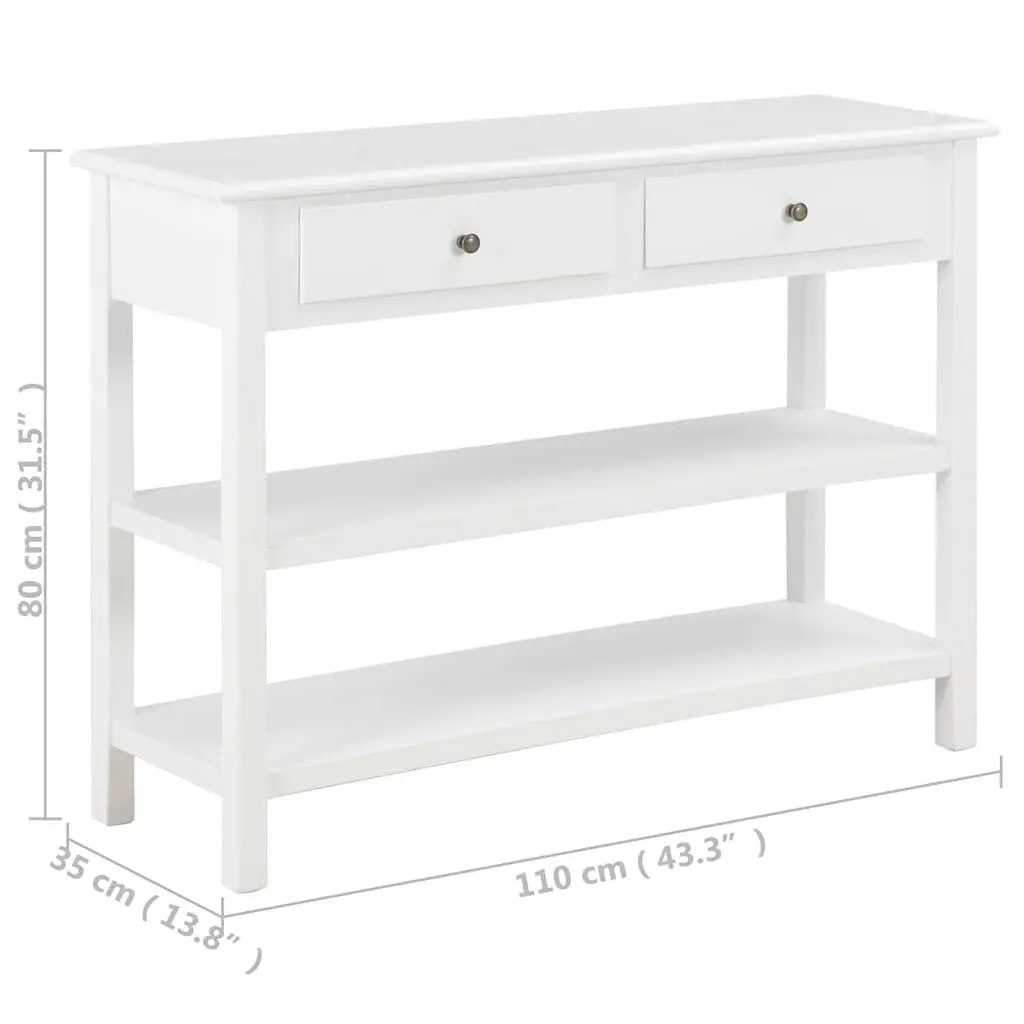 White Sideboard Storage Cabinet with Drawers