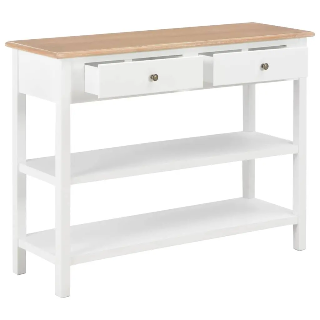 White Sideboard with 2 Drawers and 2 Shelves