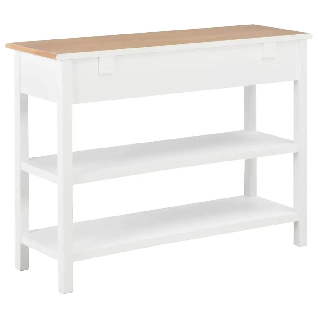 White Sideboard with 2 Drawers and 2 Shelves