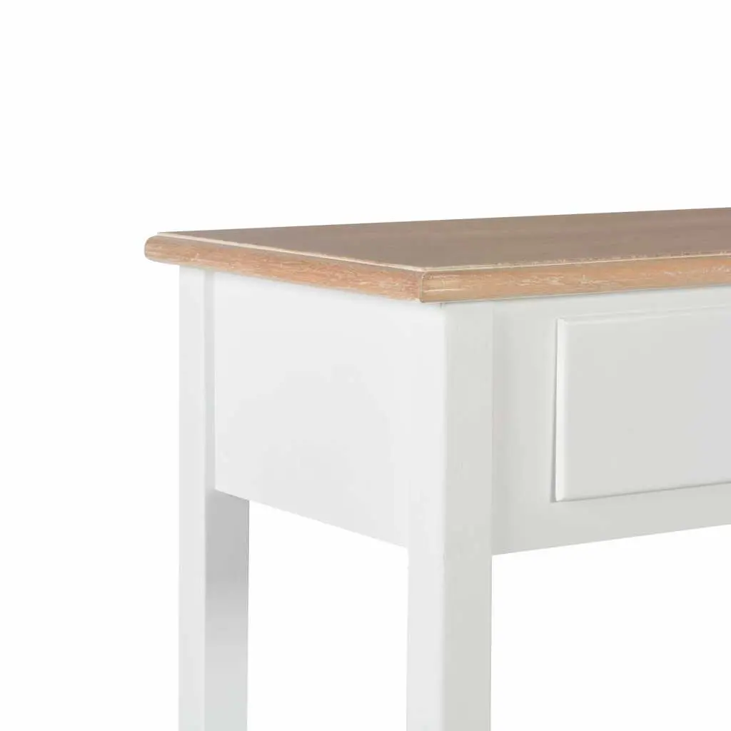 White Sideboard with 2 Drawers and 2 Shelves