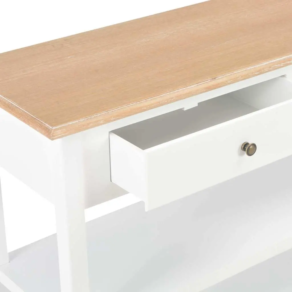 White Sideboard with 2 Drawers and 2 Shelves