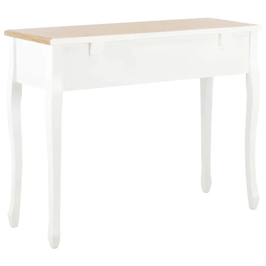 End Table Console Dressing White 3 Drawers MDF Pinewood