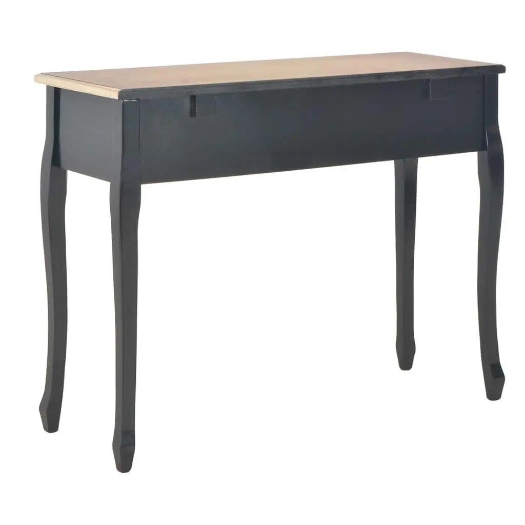 Dressing Table Black Compact MDF and Pinewood 3 Drawers