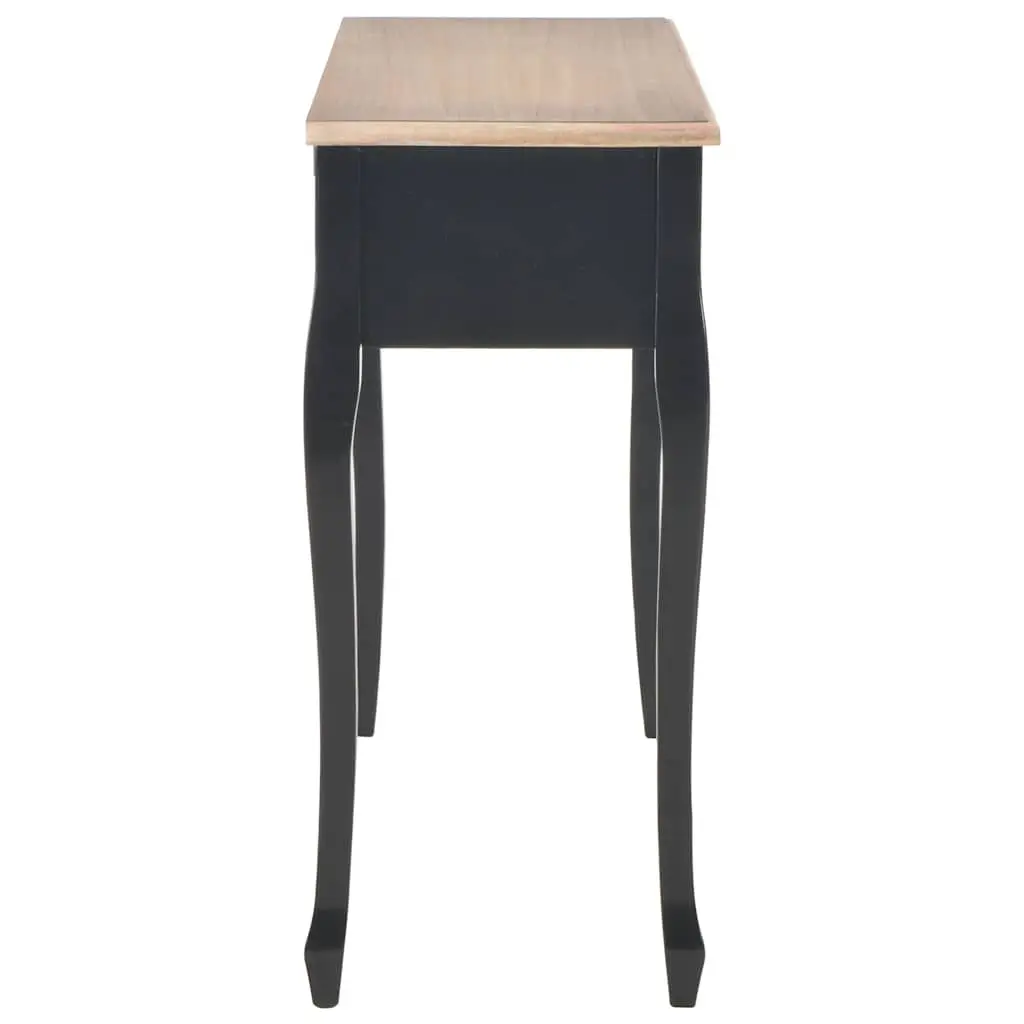 Dressing Table Black Compact MDF and Pinewood 3 Drawers