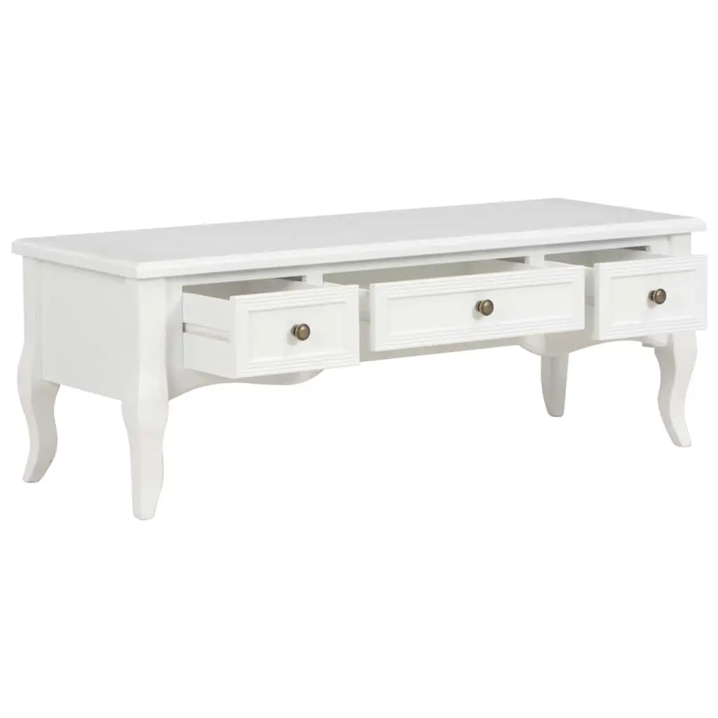 White TV Cabinet with 3 Drawers
