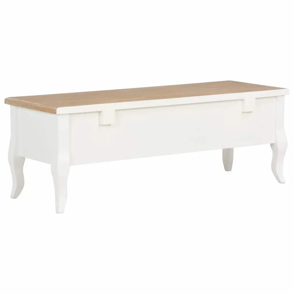 White TV Cabinet with 3 Drawers 100x35x35cm
