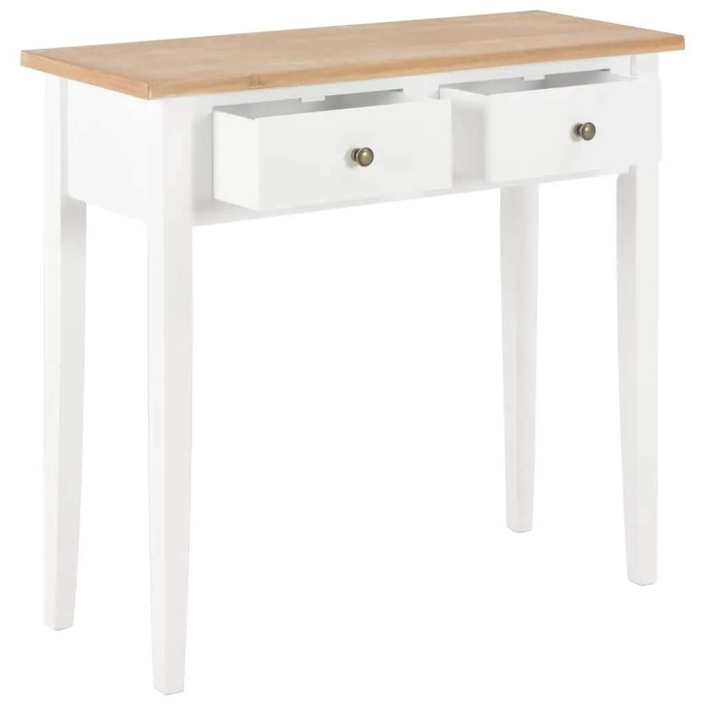 White Console Table with Drawers for Living Spaces