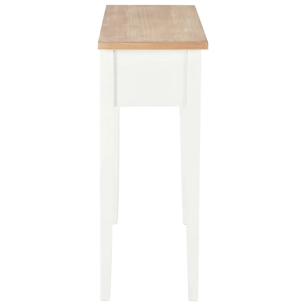White Console Table with Drawers for Living Spaces