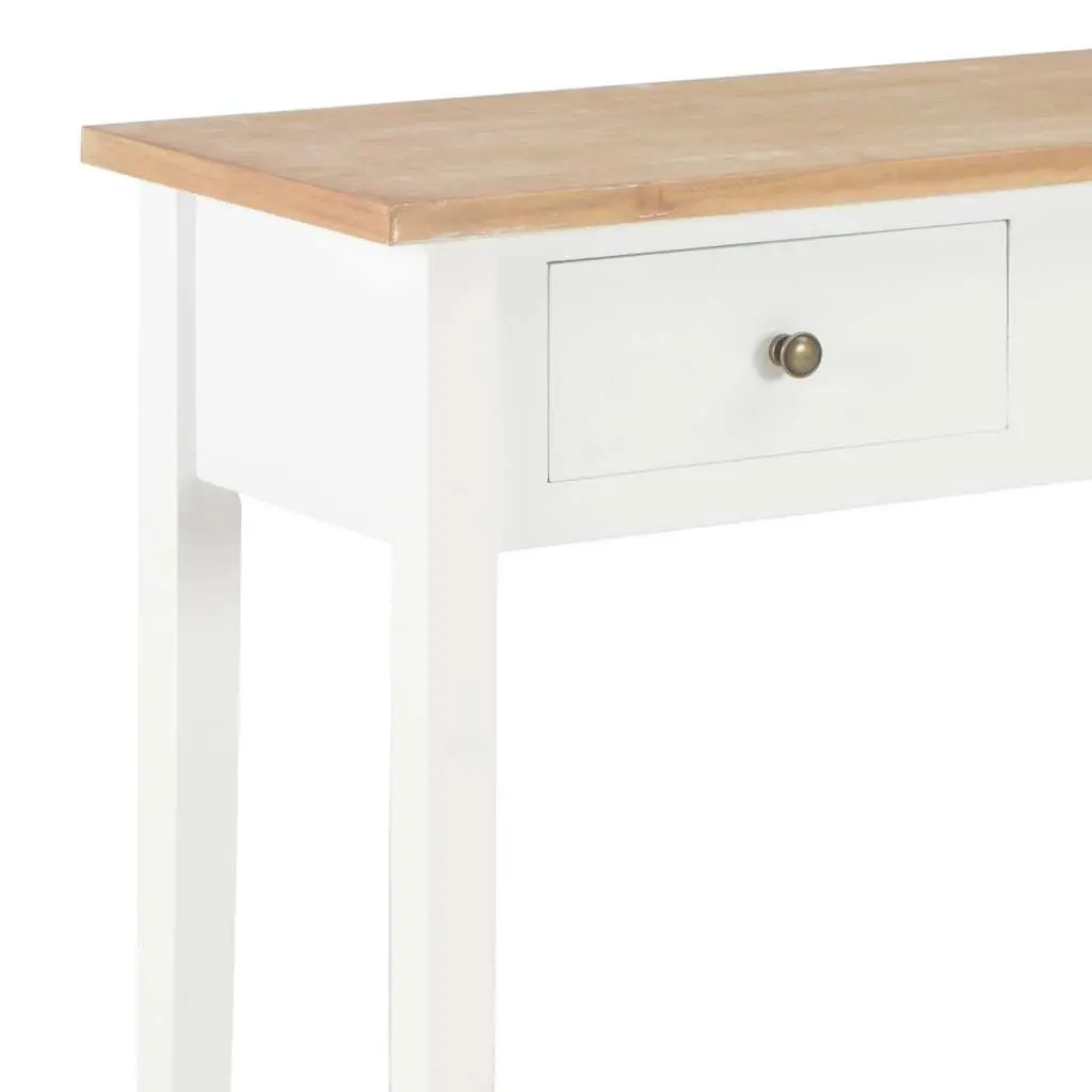 White Console Table with Drawers for Living Spaces