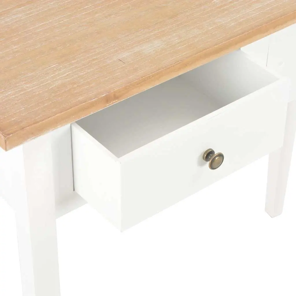 White Console Table with Drawers for Living Spaces