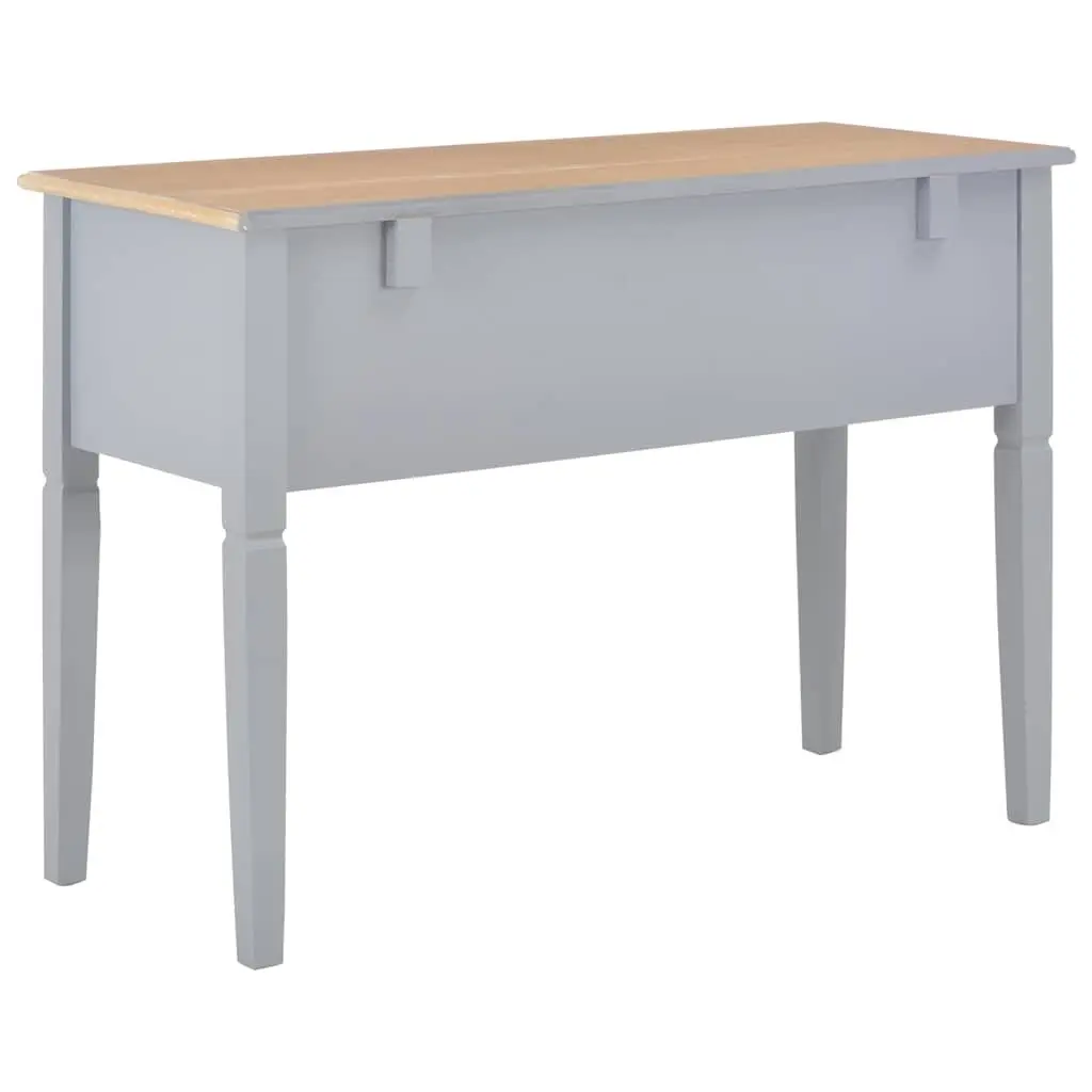 Grey Wood Writing Desk for Home Office and Study