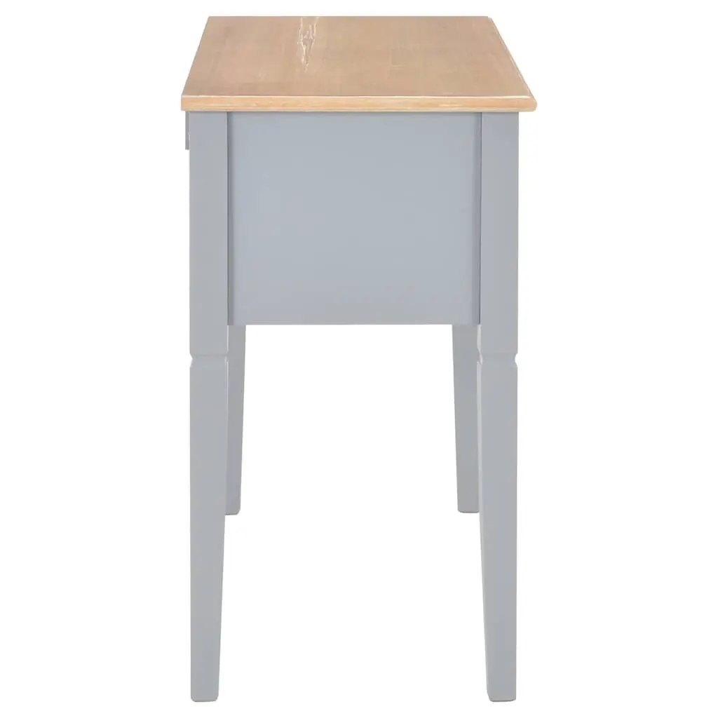 Grey Wood Writing Desk for Home Office and Study