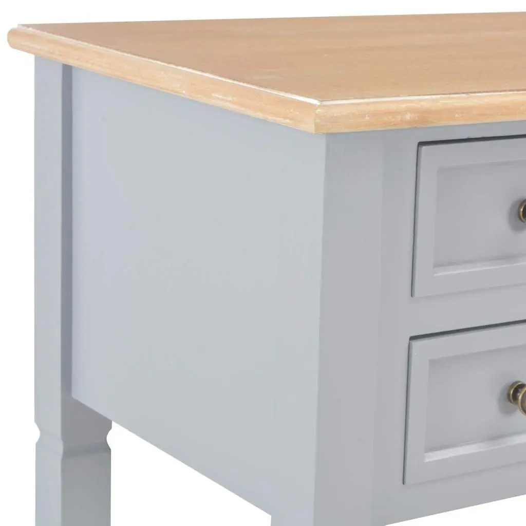 Grey Wood Writing Desk for Home Office and Study