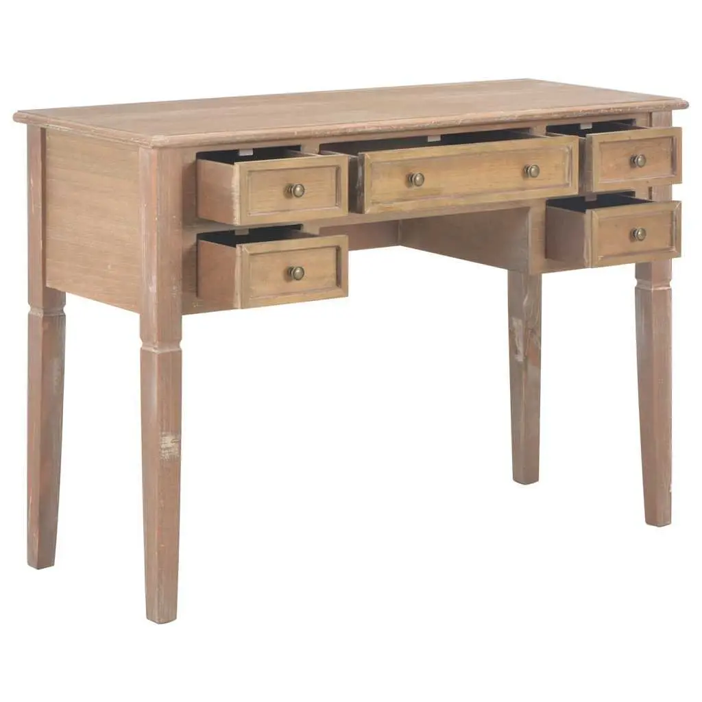 Writing Desk Brown Wood 109.5 x 45 x 77.5 cm MDF Pinewood