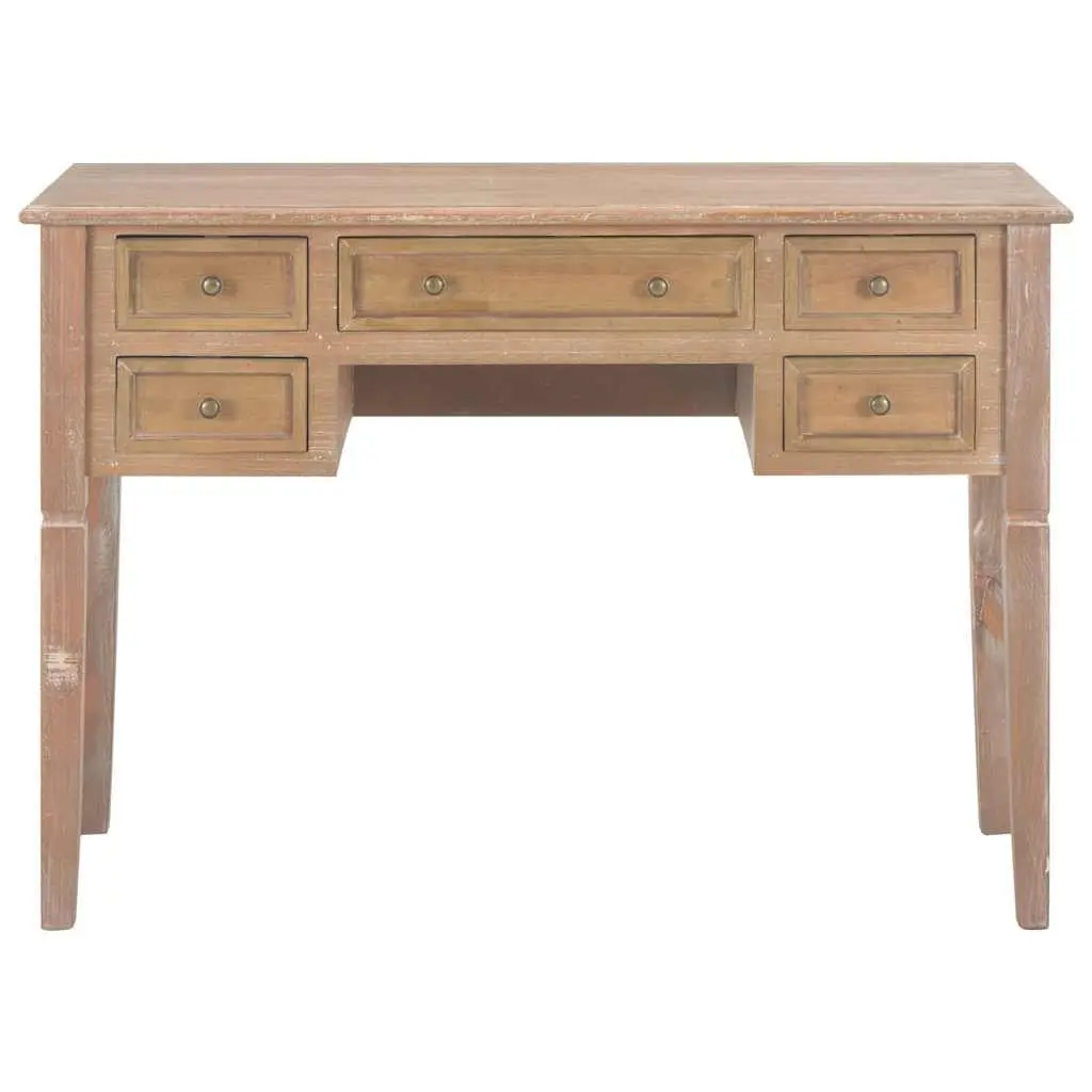 Writing Desk Brown Wood 109.5 x 45 x 77.5 cm MDF Pinewood