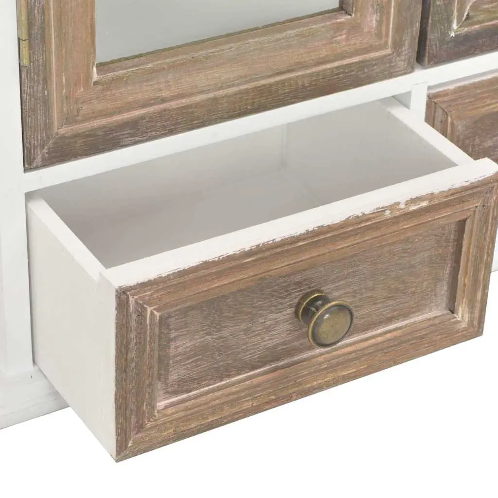 Wall Cabinet White 49x22x59cm Kitchen Bathroom Living Room Storage Cupboard
