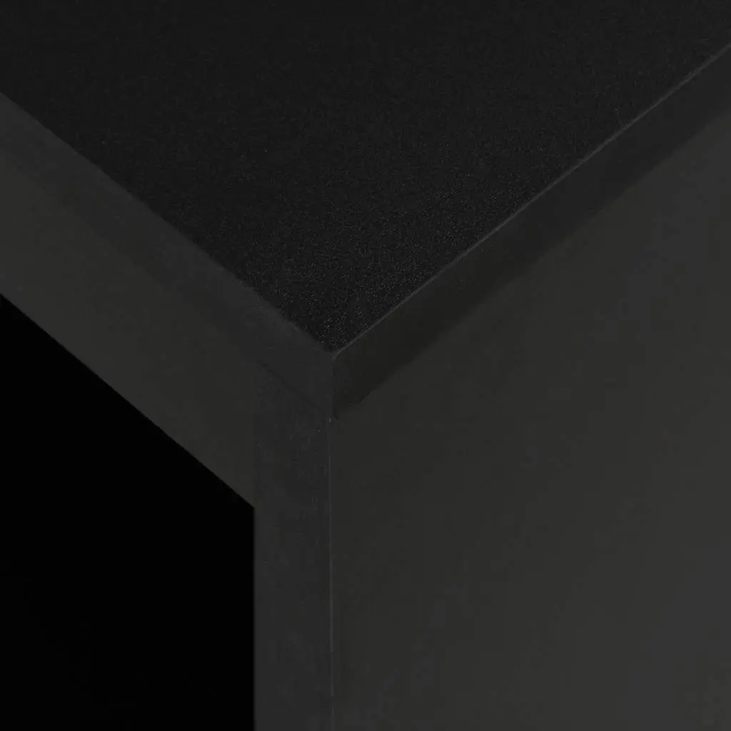 Black Bar Table with Storage Shelf for Kitchen Dining