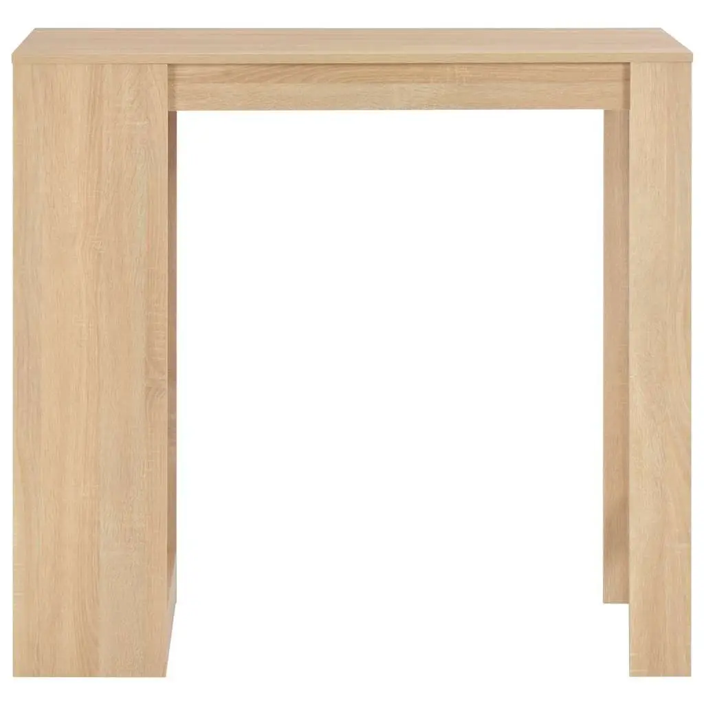 Brown Bar Table with Storage Shelf for Dining Areas