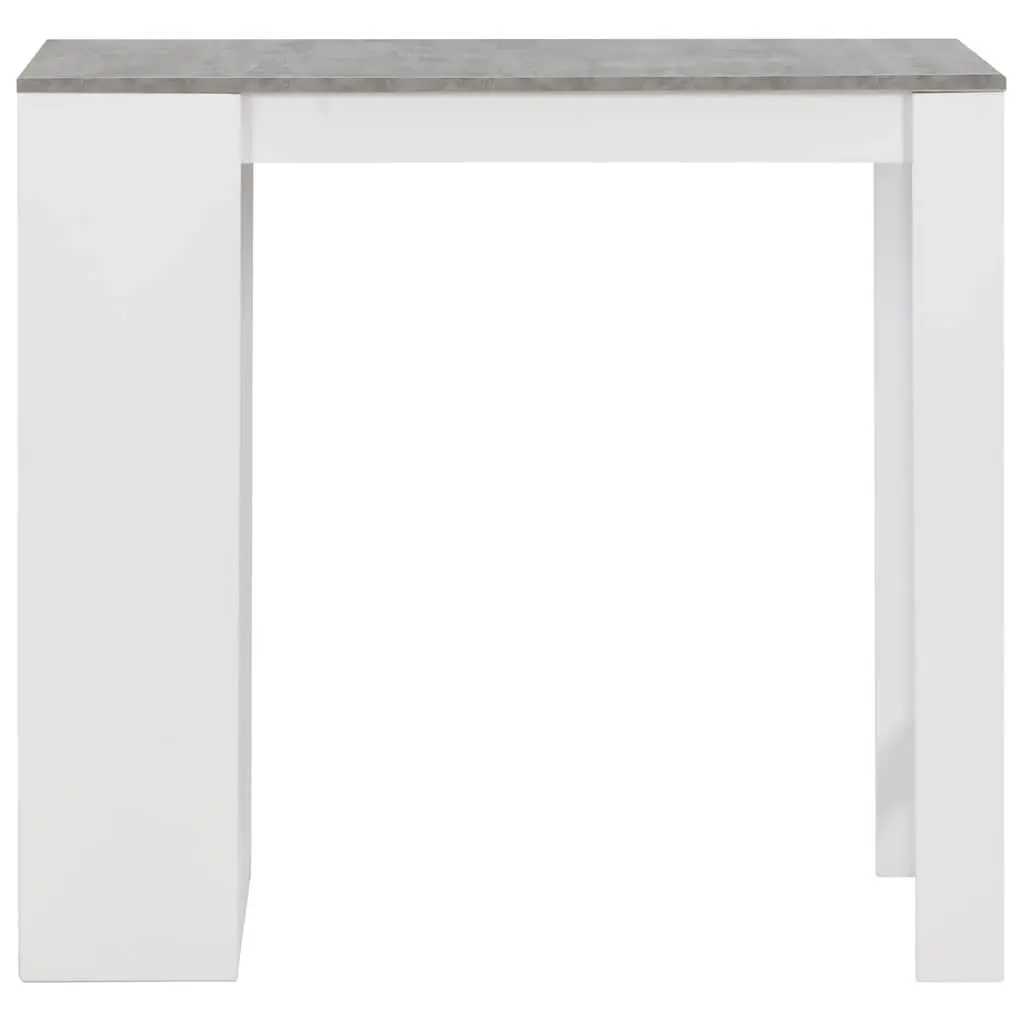 White Bar Table with Storage Shelf for Dining