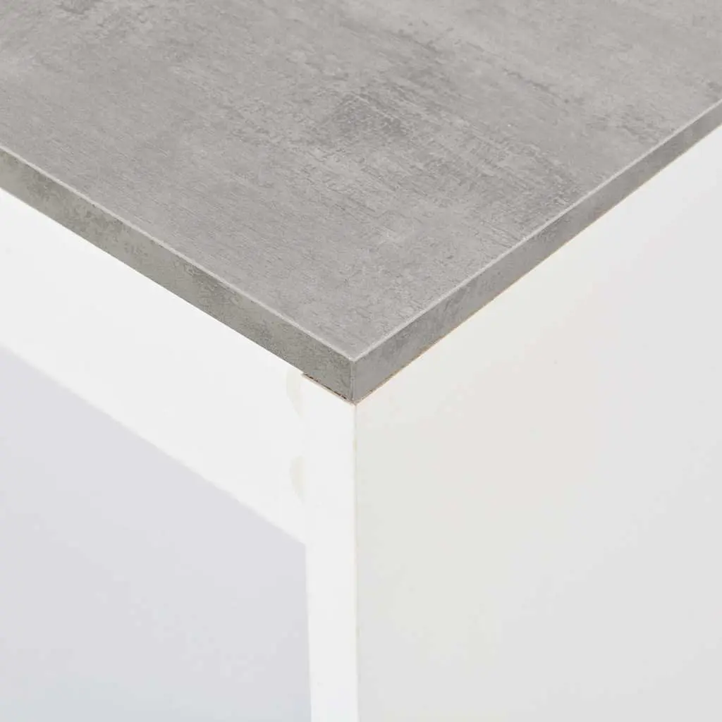 White Bar Table with Storage Shelf for Dining