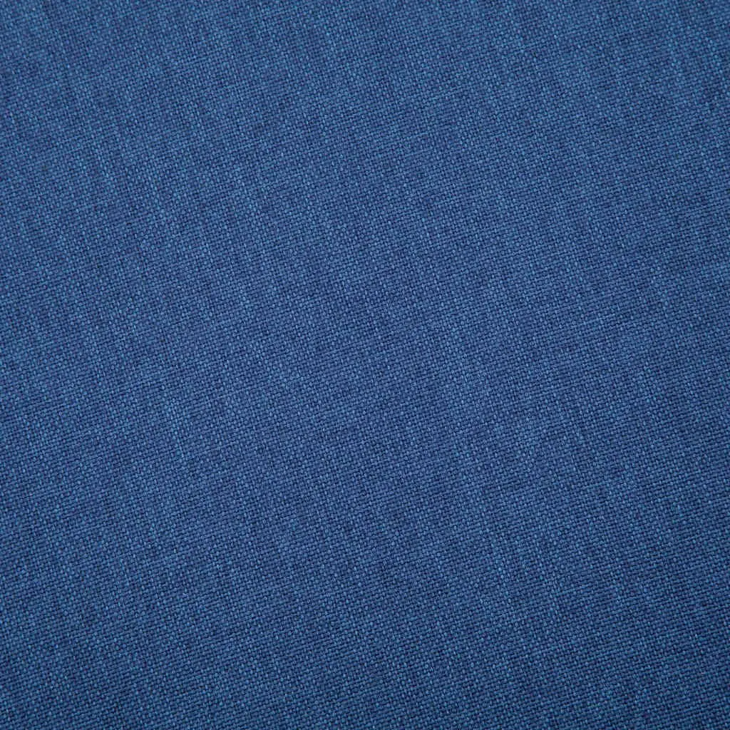 2-Seater Sofa Blue Fabric Couch Padded Cushions Removable Covers Wooden Frame