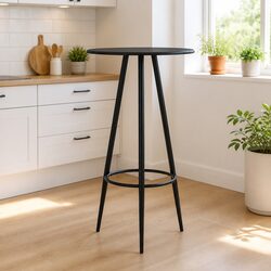 Black Bar Table for Dining and Bistro Settings