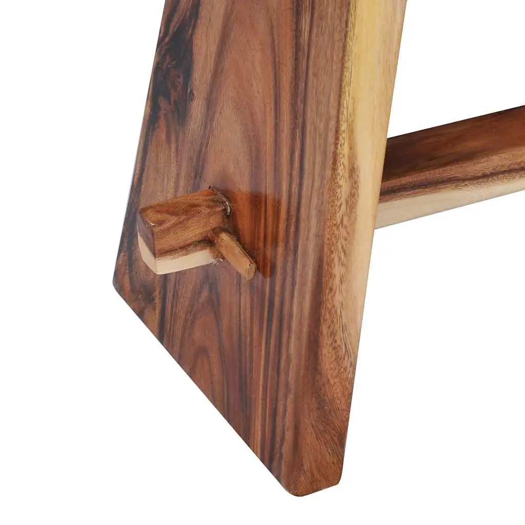 Multicolour Solid Wood and Polyresin Stool