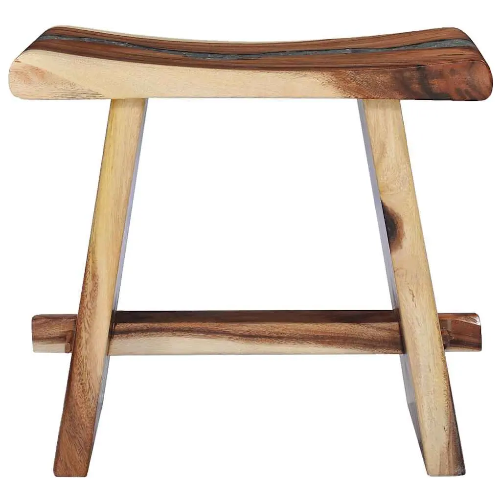 Multicolour Solid Wood and Polyresin Stool