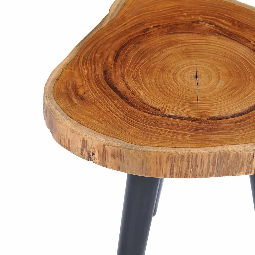 Round Coffee Table with Teak Root Top and Mango Wood Base