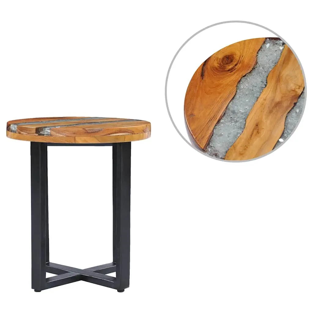 Round Solid Teak and Mango Wood Coffee Table