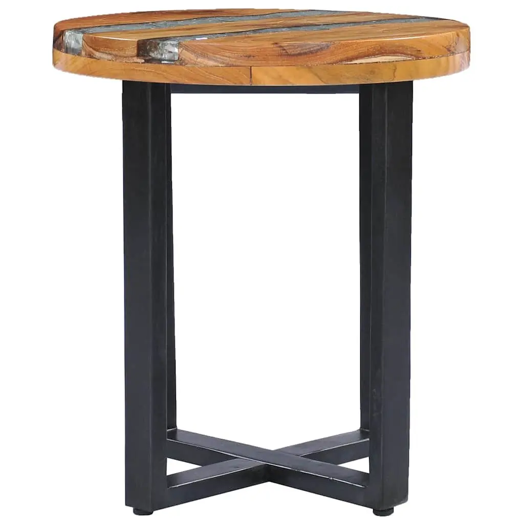 Round Solid Teak and Mango Wood Coffee Table