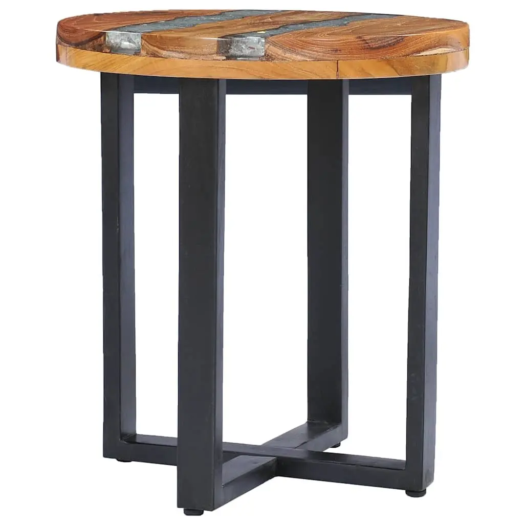 Round Solid Teak and Mango Wood Coffee Table