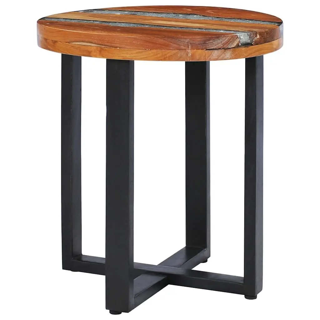 Round Solid Teak and Mango Wood Coffee Table