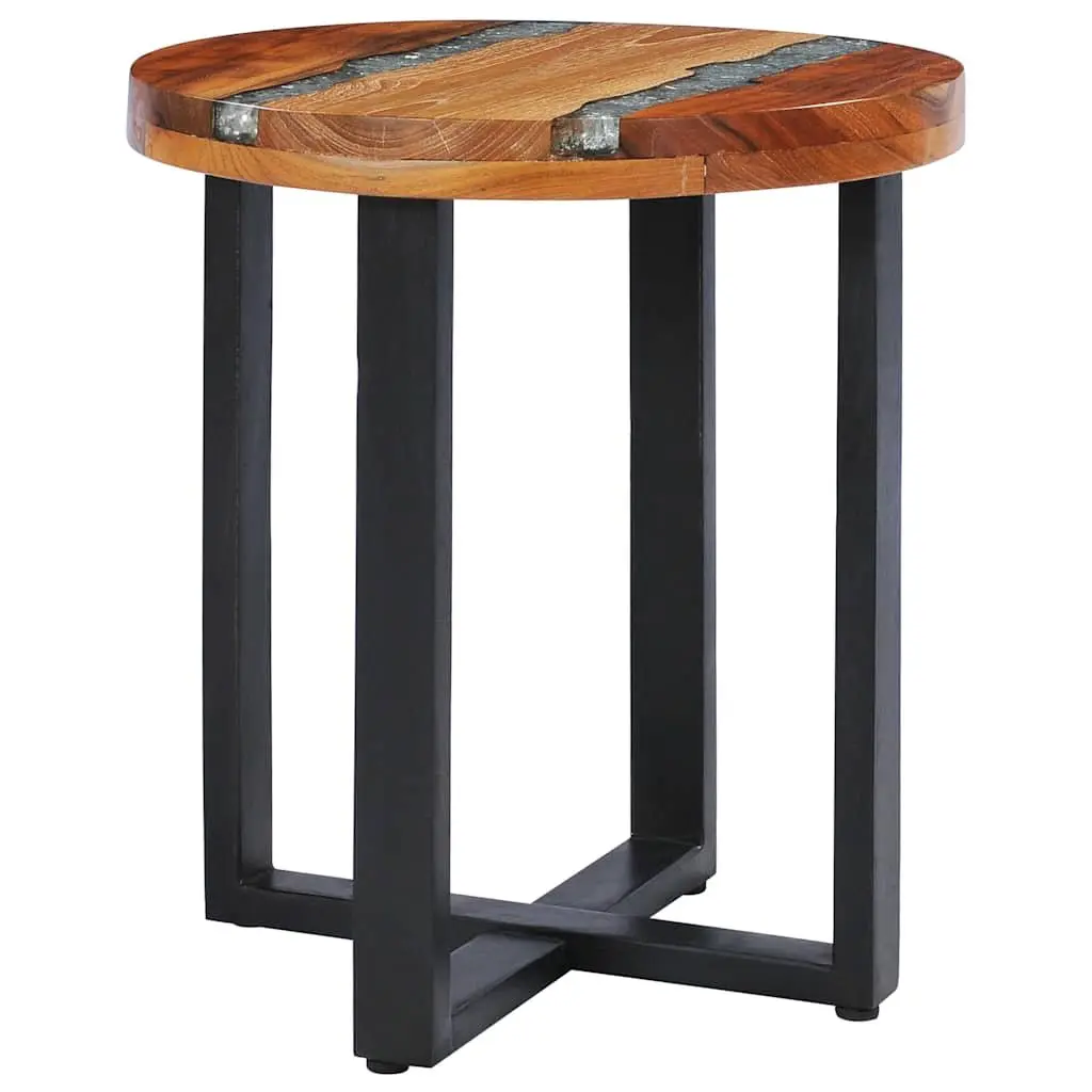 Round Solid Teak and Mango Wood Coffee Table